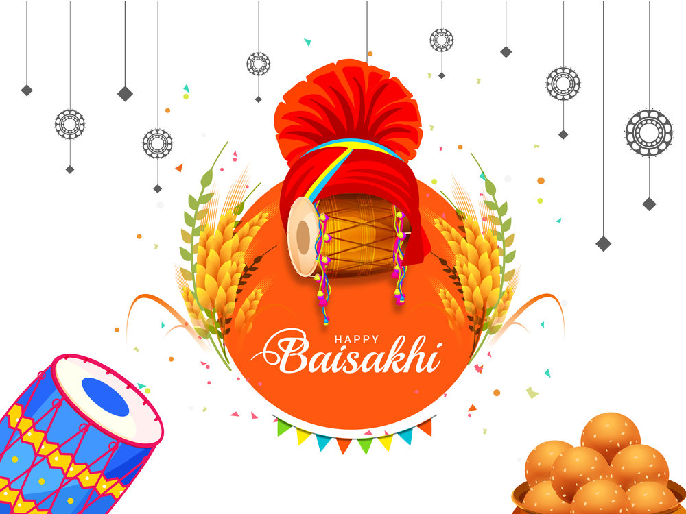 Celebration of Punjabi festival Baisakhi background Stock Vector | Adobe  Stock